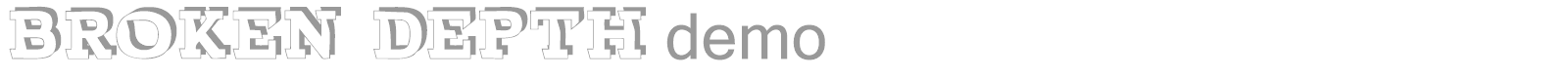 BROKEN DEPTH demo font preview
